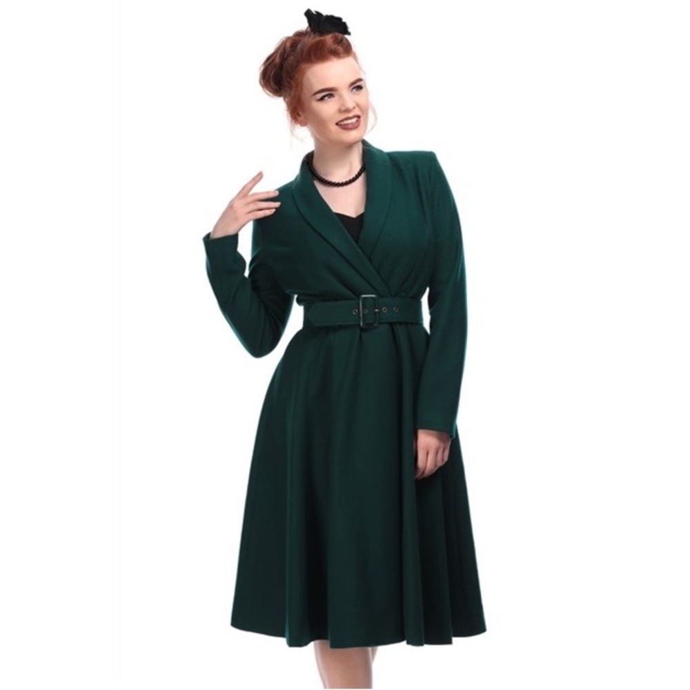 Collectif Green Dawn Swing Jacket uk14/L